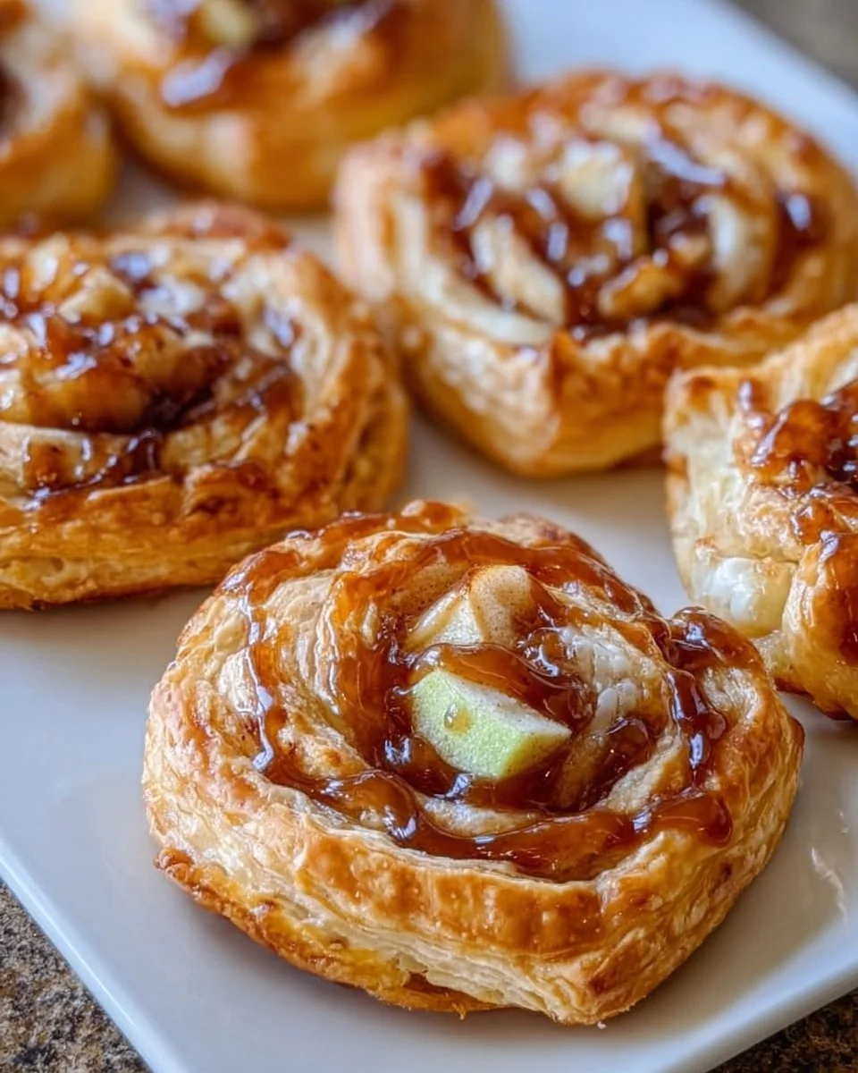 Easy apple and cheese danishes fresh out of the oven