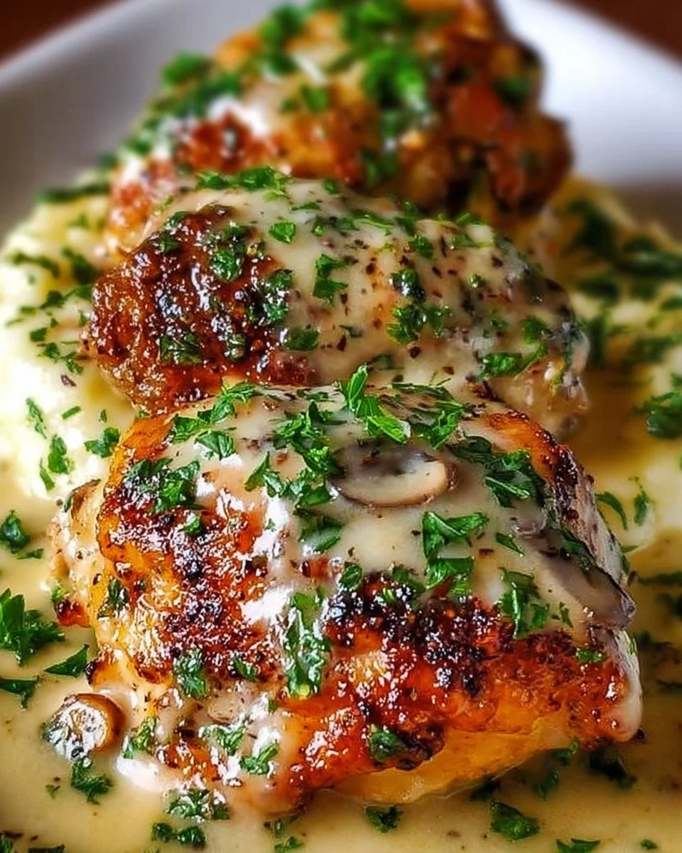 Delicious plate of Forgotten Chicken, ideal for a comforting meal on busy nights.