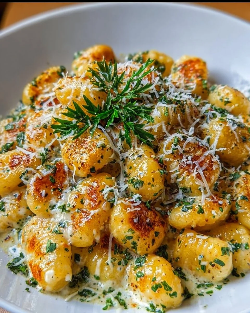 Delicious millionaire gnocchi served with a creamy sauce