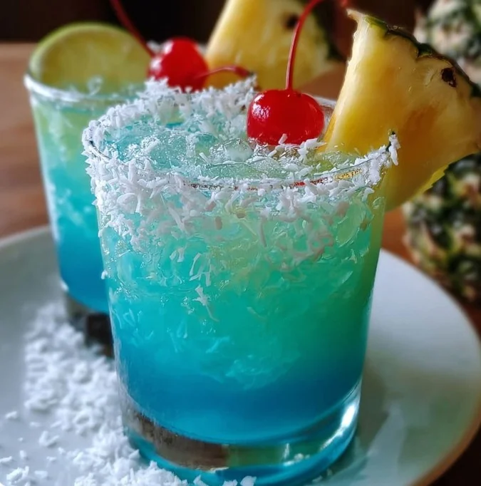 Jack Frost Cocktail garnished with mint and served in a frosty glass.