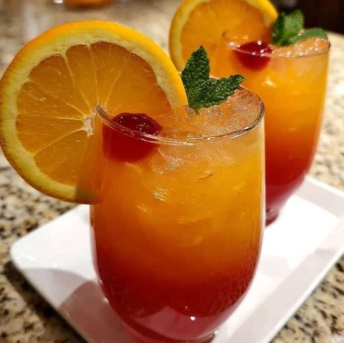 Delicious Jack-O’-Lantern Juice served in a festive Halloween setting