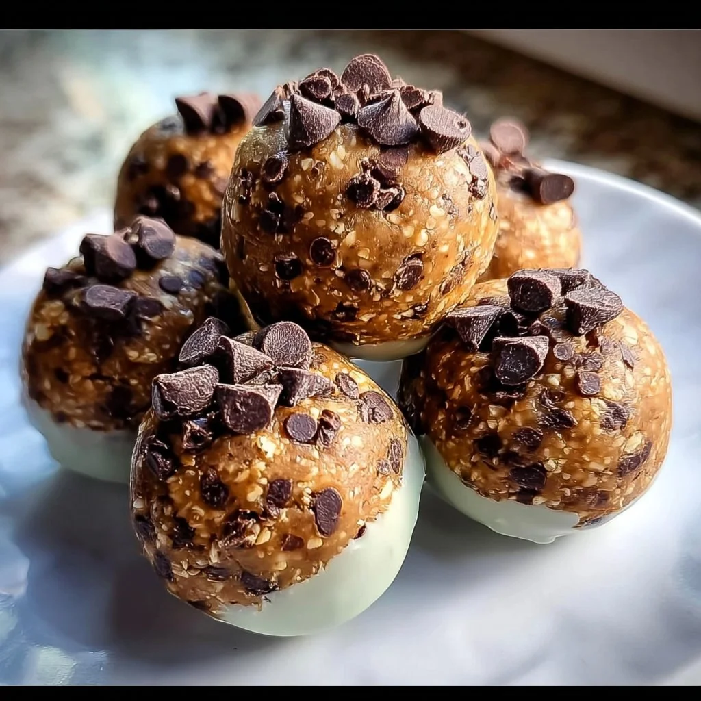 Mint Chocolate Chip Protein Balls ready to nourish and energize your day.