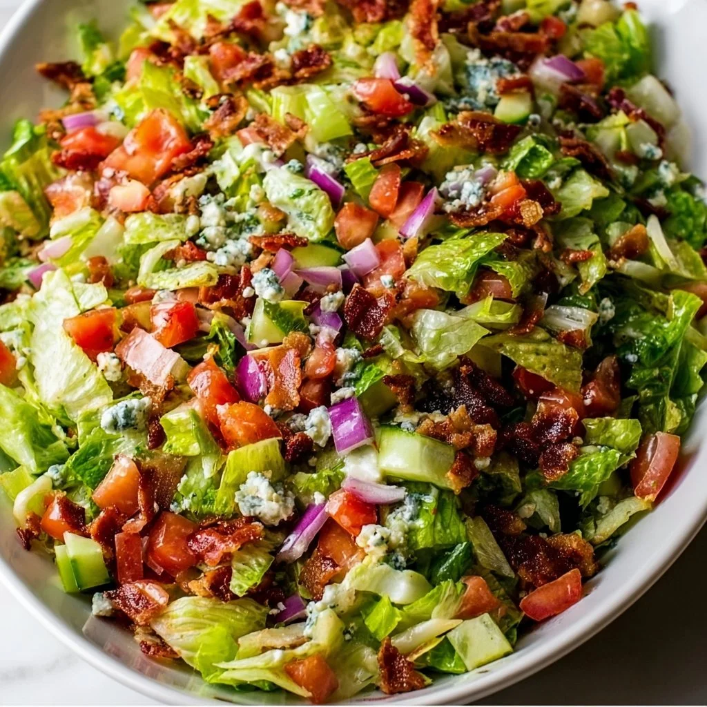 Ruth's Chris Chopped Salad with fresh vegetables and dressing