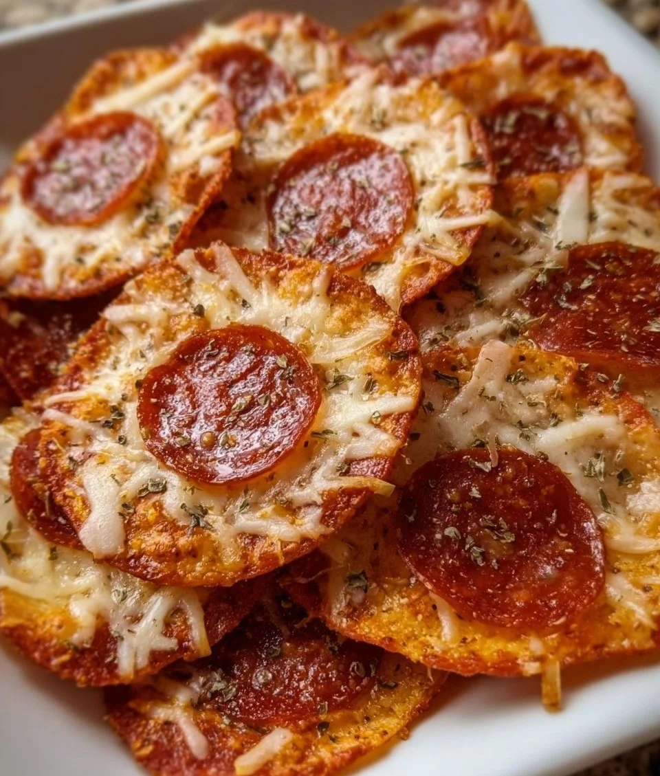 Air Fryer Pepperoni Pizza Chips