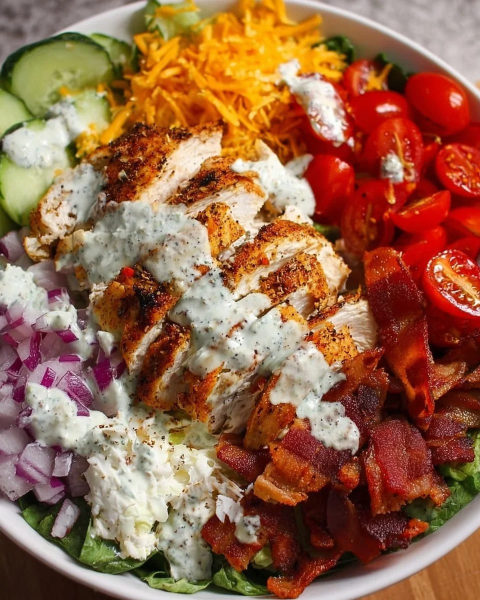Delicious Chicken Bacon Ranch Bowl with fresh ingredients and flavors