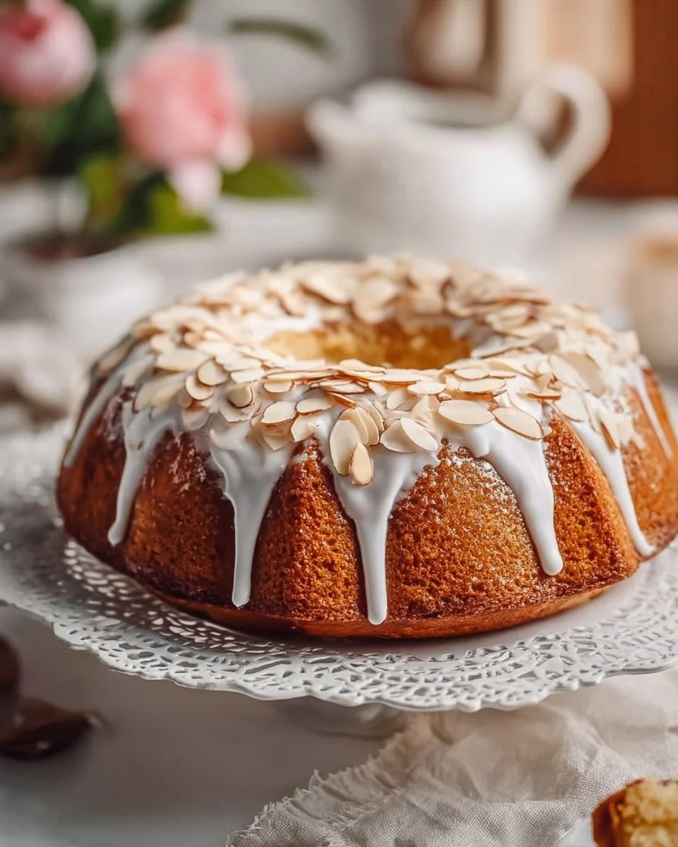 Classic pound cake freshly baked with a golden crust and soft texture