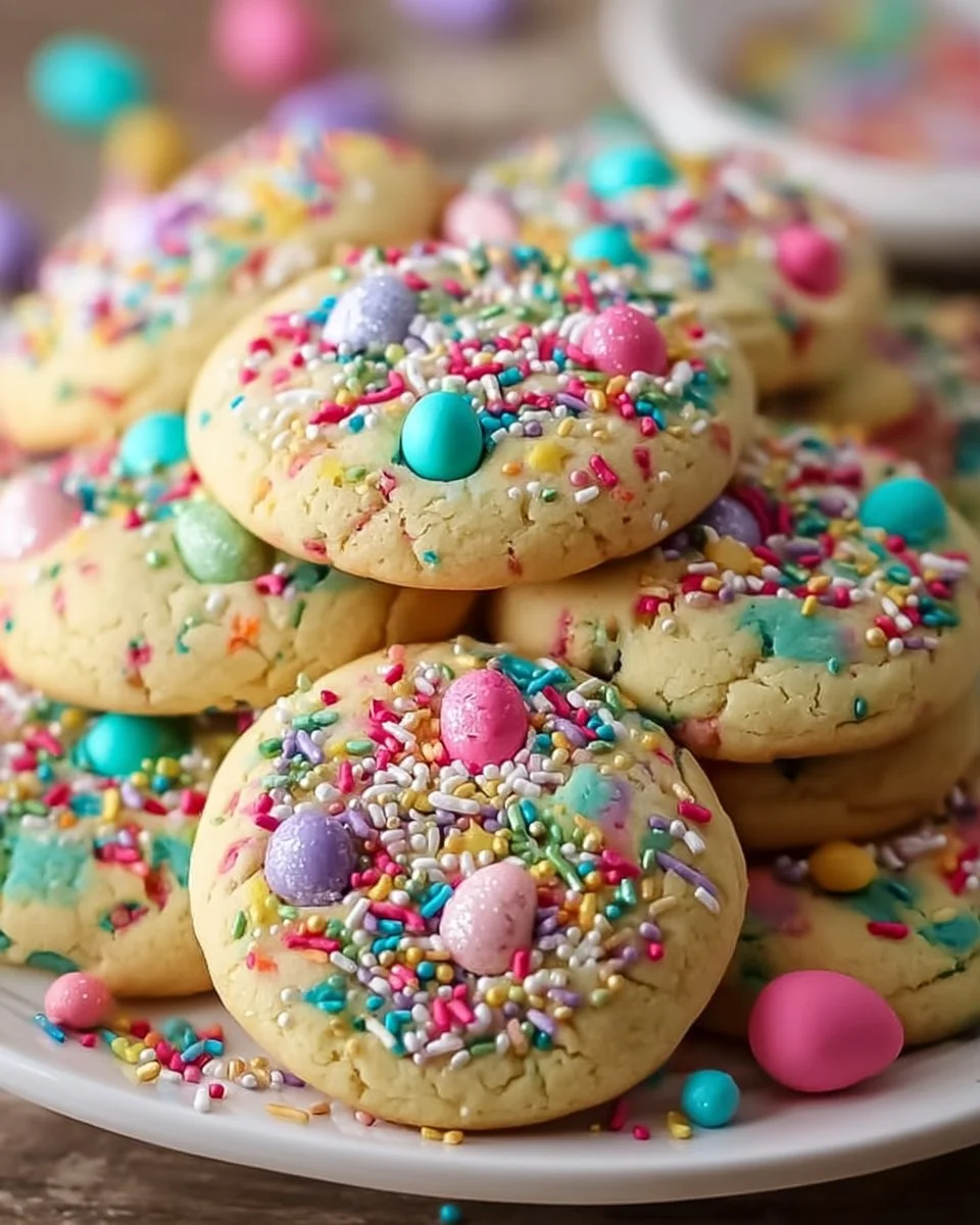 Colorful Easter Cookies decorated for spring celebrations
