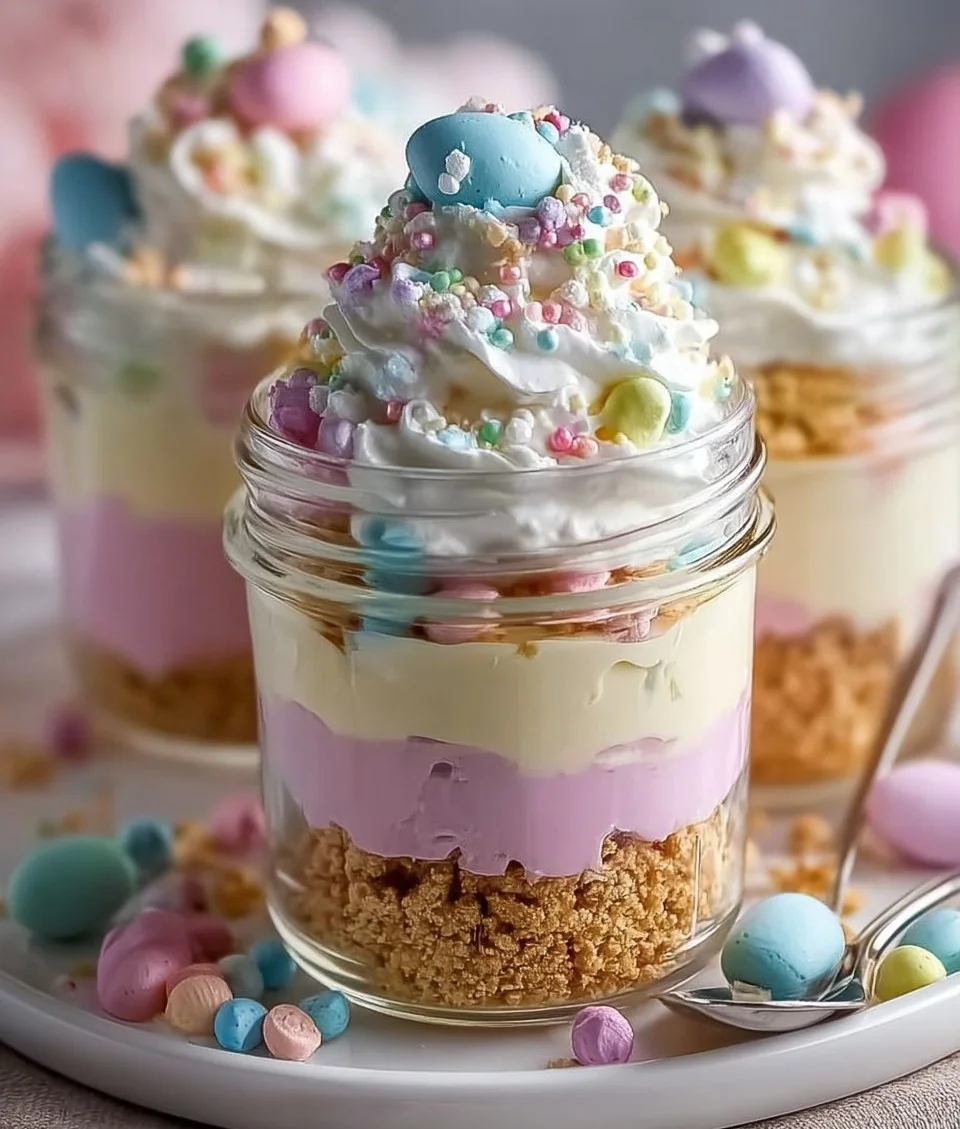 Easter Egg Cheesecake Jars