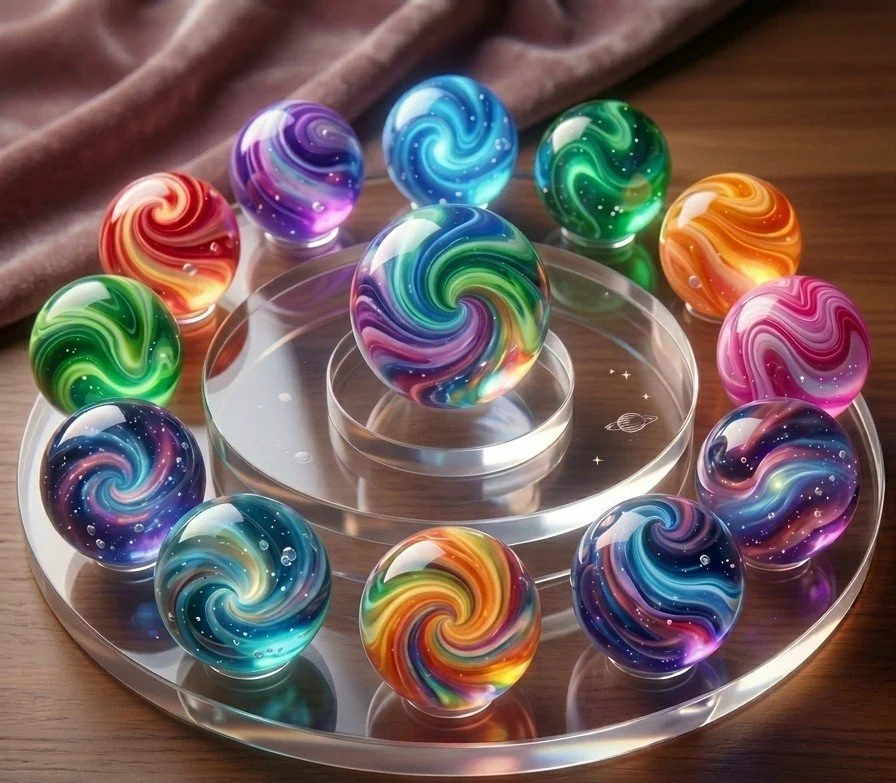 Colorful swirl bounce balls for fun play and entertainment