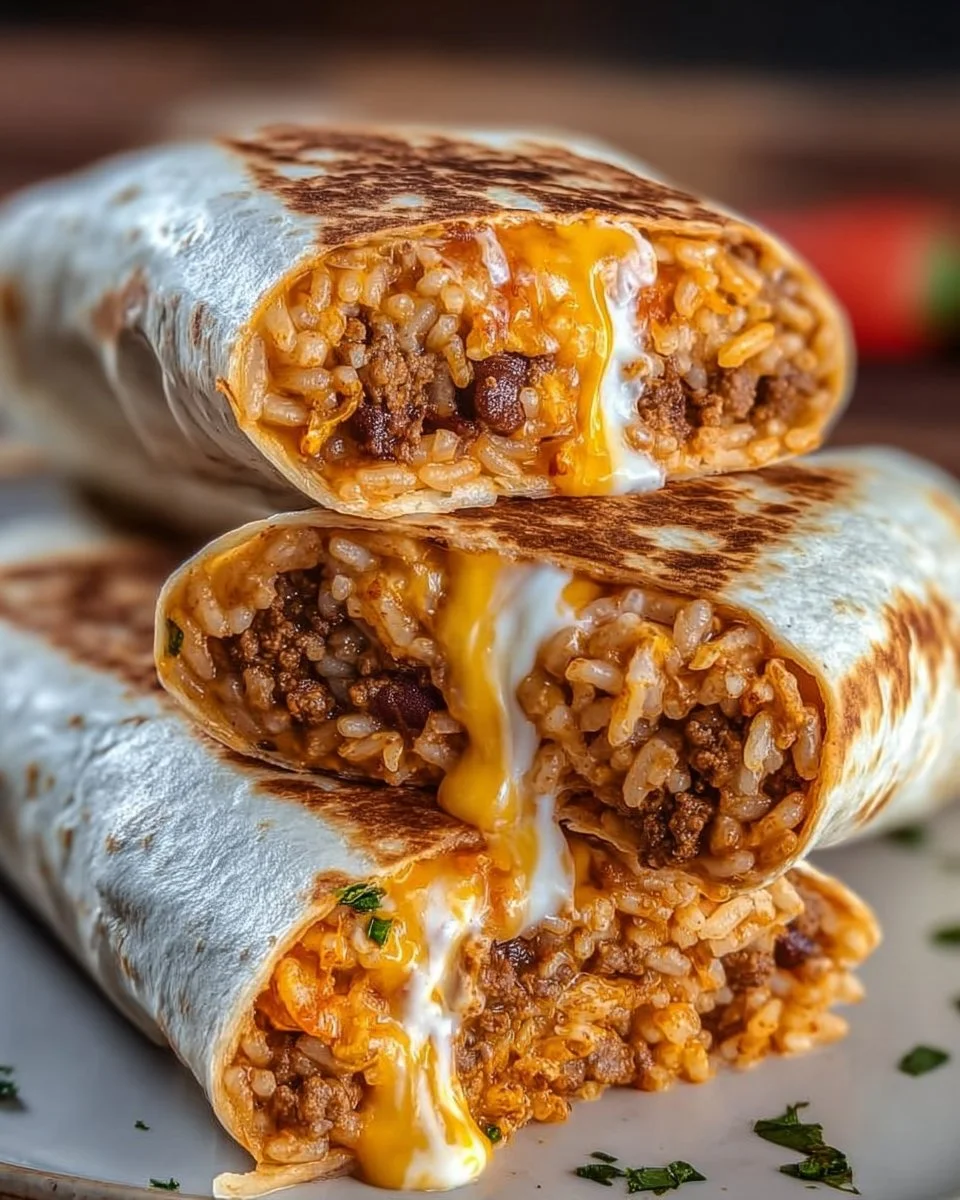 Delicious grilled cheese burrito with melted cheese and crispy tortillas.