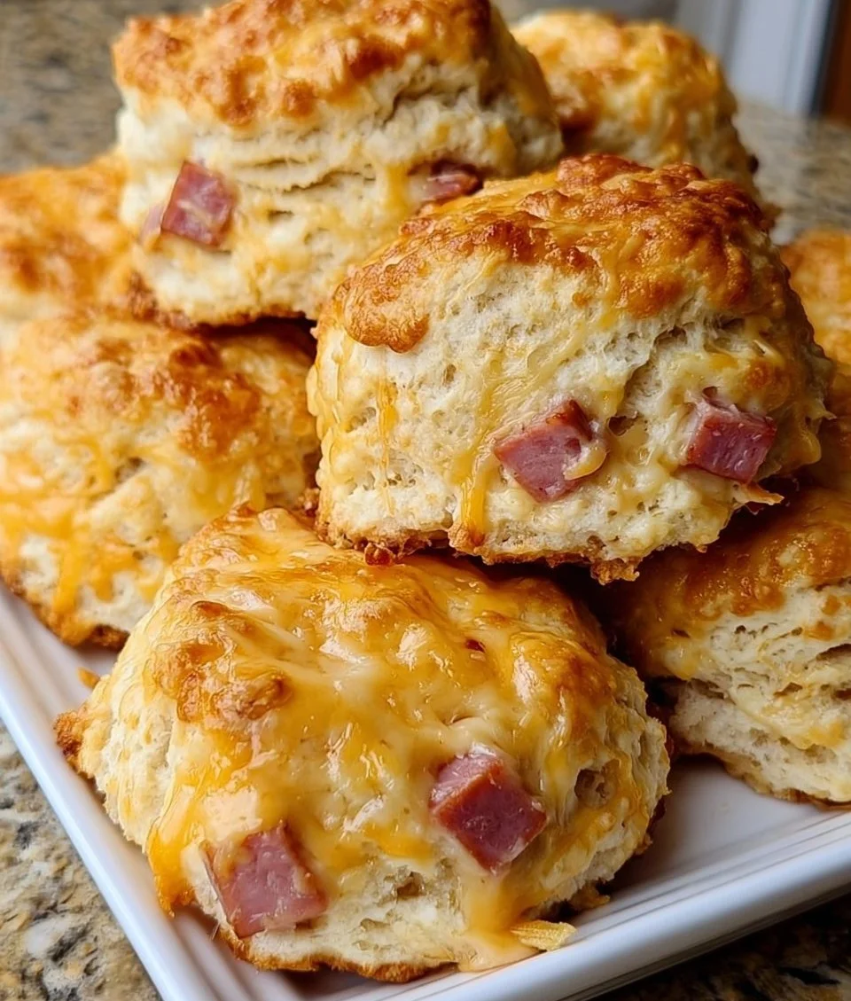 Ham and Cheese Butter Biscuits