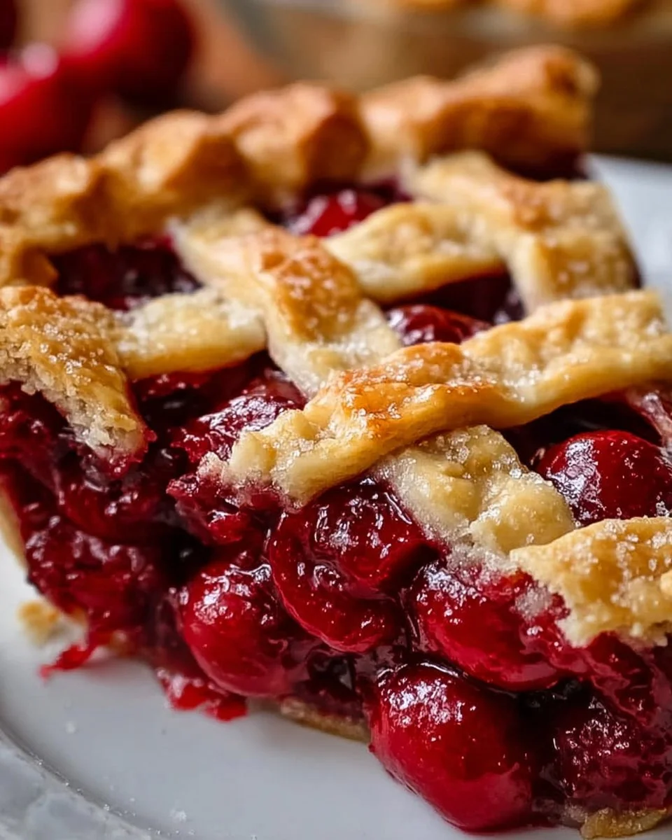 Old-Fashioned Poor Man’s Cherry Pie made with fresh cherries and a flaky crust.