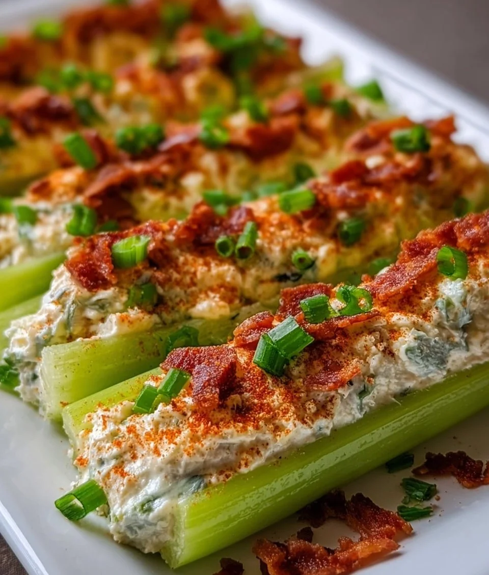 Outrageously Good Stuffed Celery