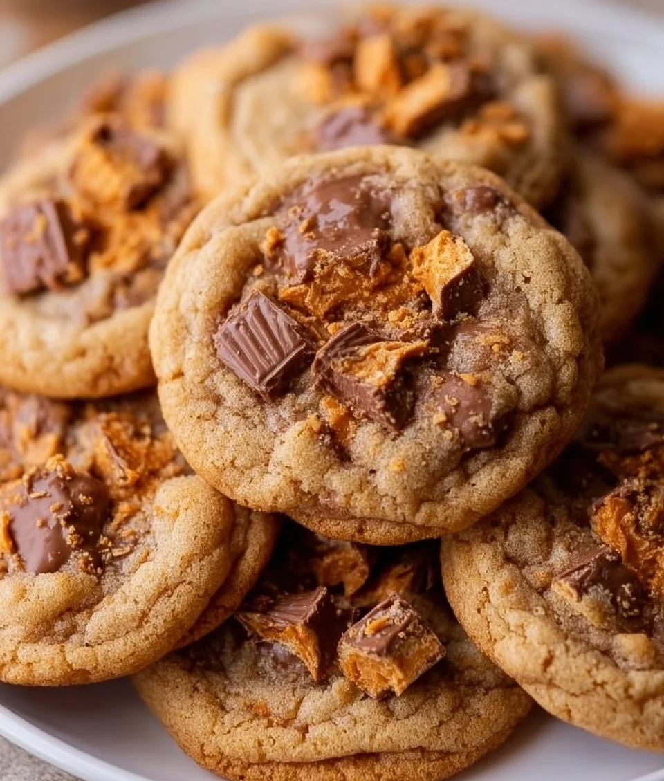 Peanut Butter Butterfinger Cookies