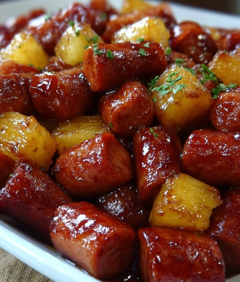 Pineapple Brown Sugar Mississippi Little Smokies Bites