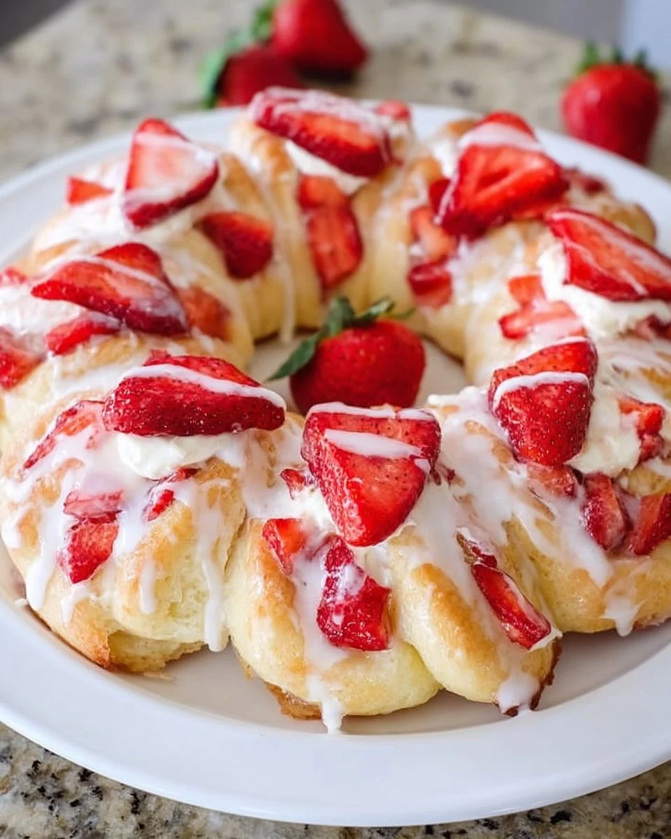 Strawberry Lemon Crescent Ring