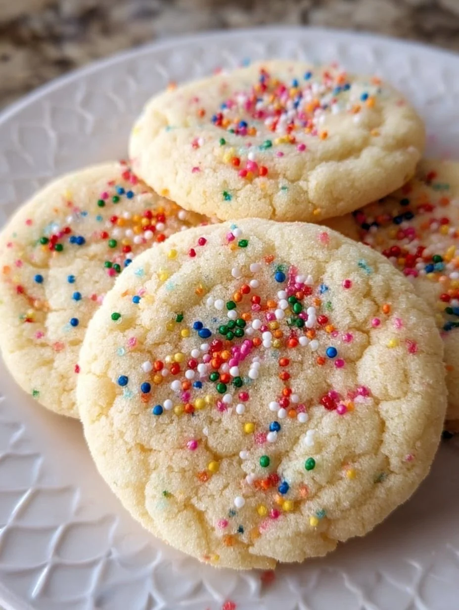 Three-ingredient easy sugar cookies on a cooling rack.