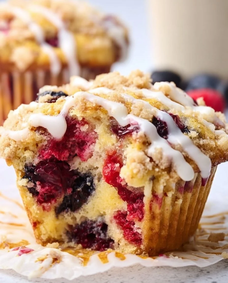 Berry Cream Cheese Muffins