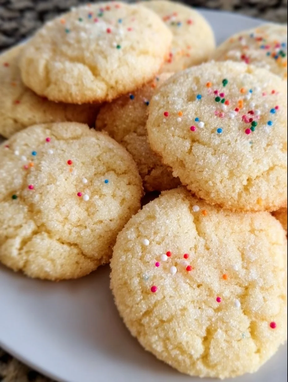Deliciously chewy sugar cookies on a plate, ideal for celebrations and treats.