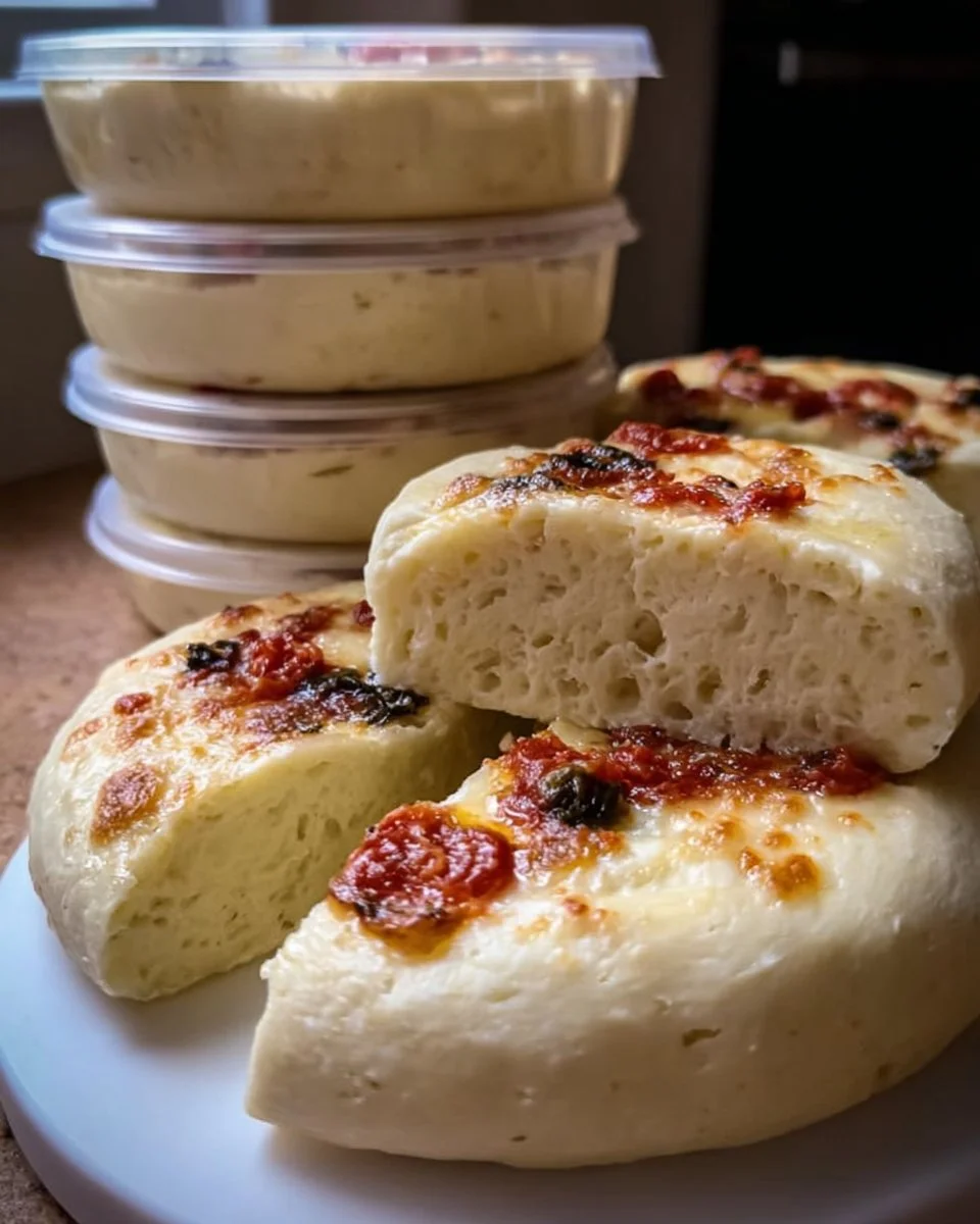 Homemade pizza dough ready to freeze for convenient meals