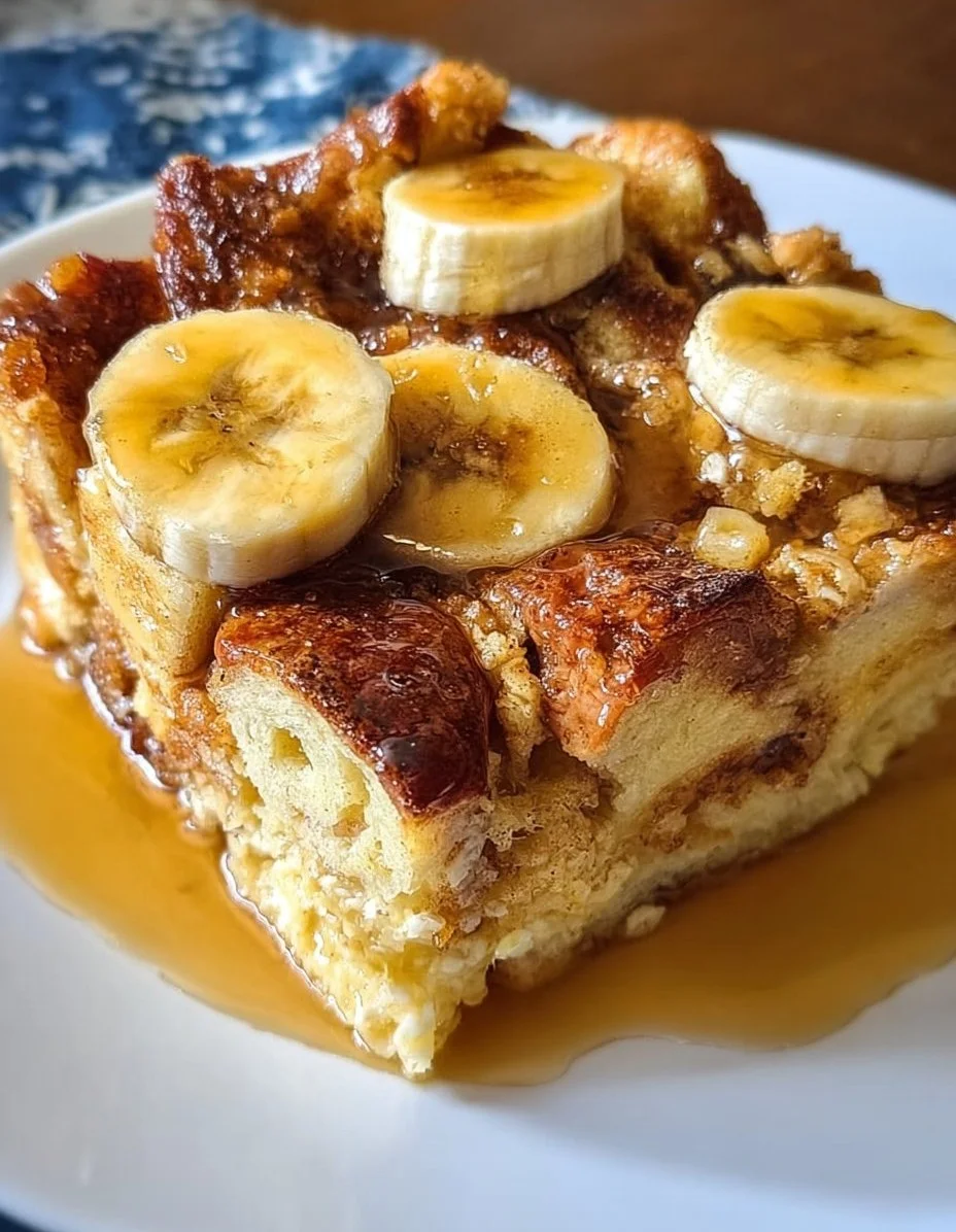 Overnight Banana French Toast Casserole