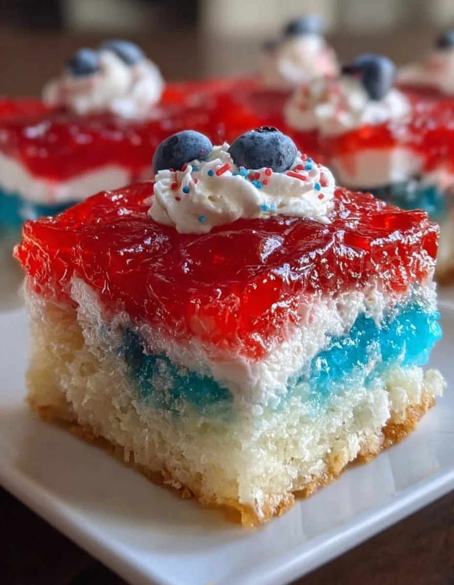 Red, White, and Blue Poke Cake