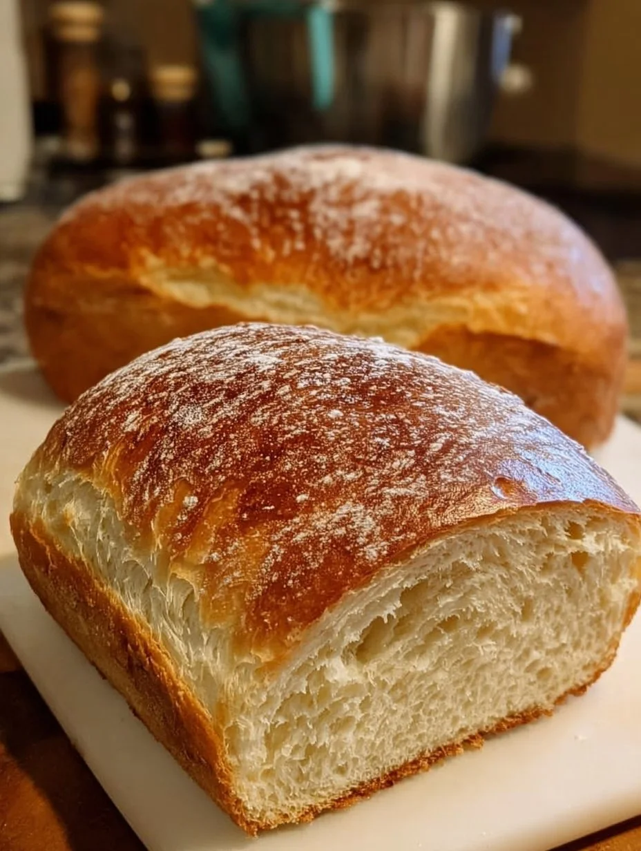 Soft and fluffy sourdough sandwich bread fresh from the oven