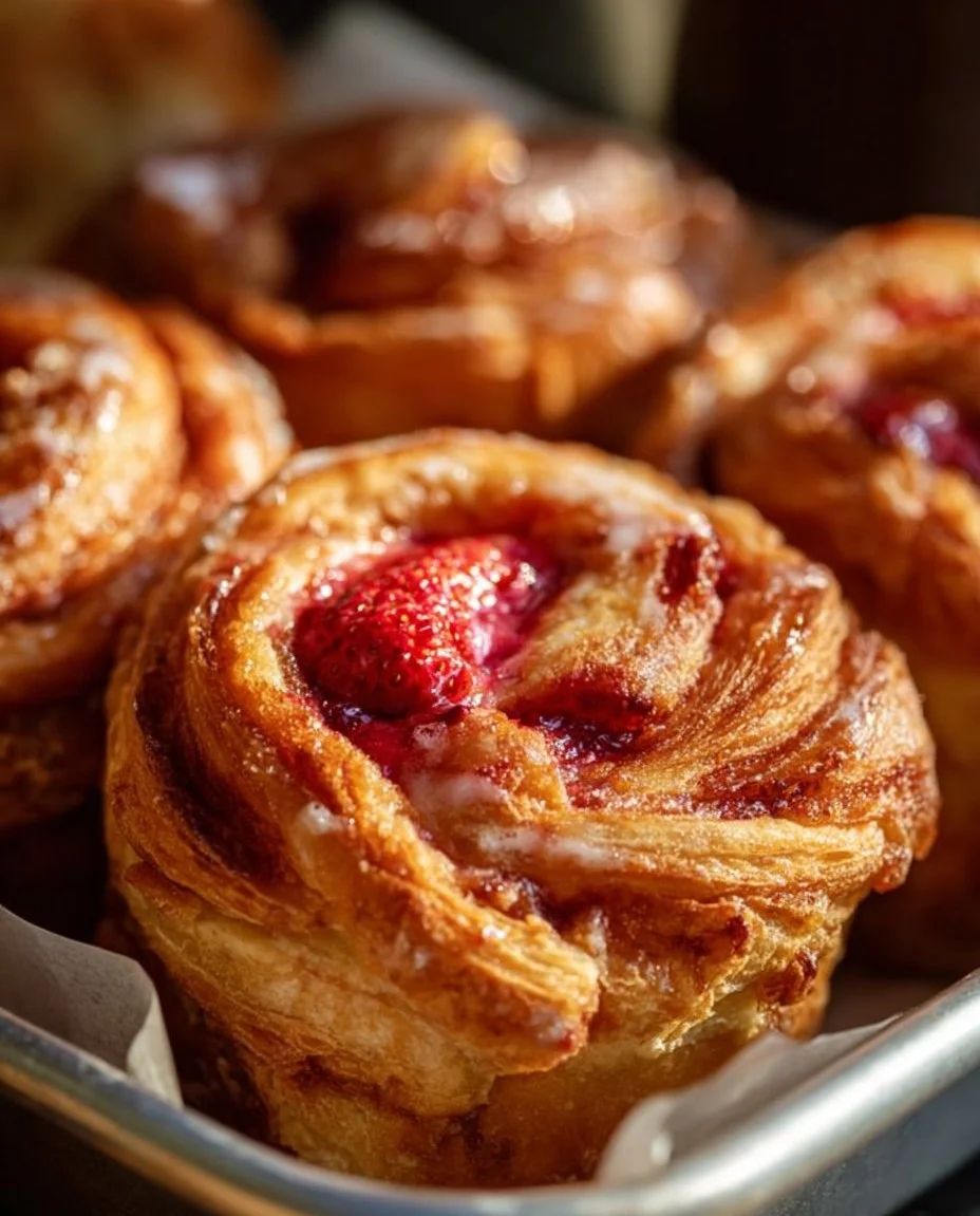 Strawberries and Cream Cruffins