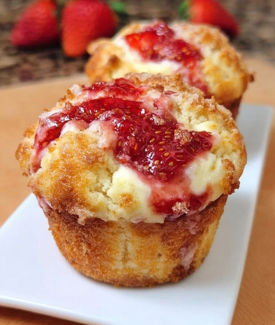 Strawberry Cheesecake Muffins