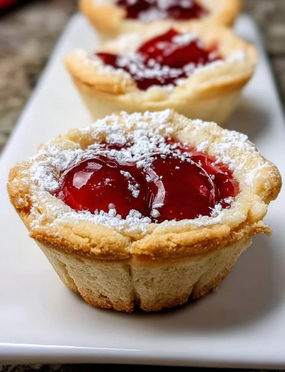 Cherry Pie Cookie Cups
