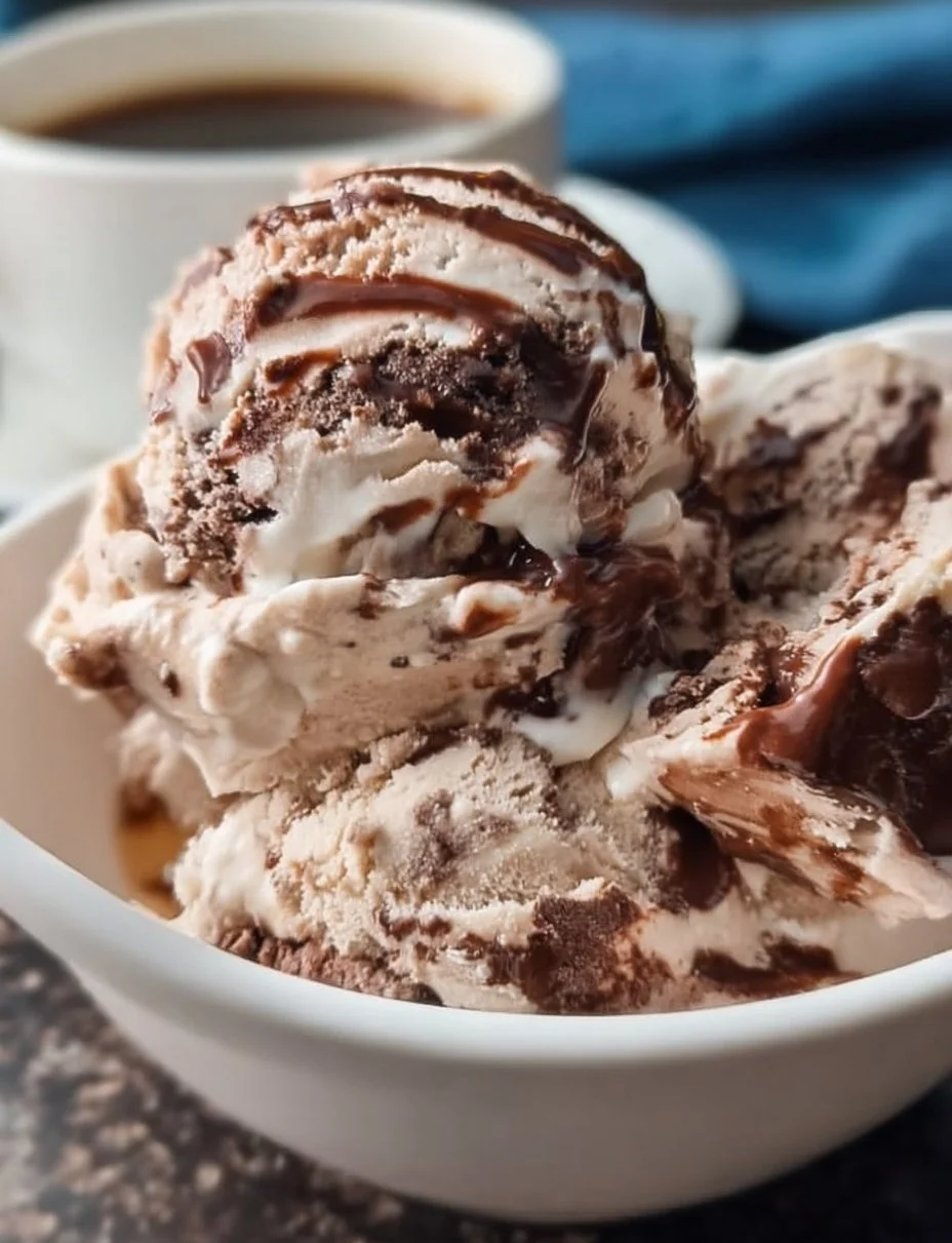 Coffee Ice Cream with Nutella
