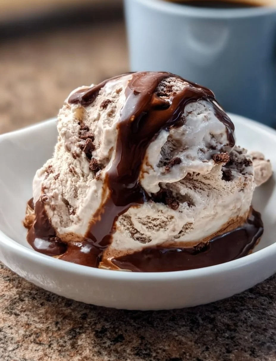Coffee Ice Cream with Nutella
