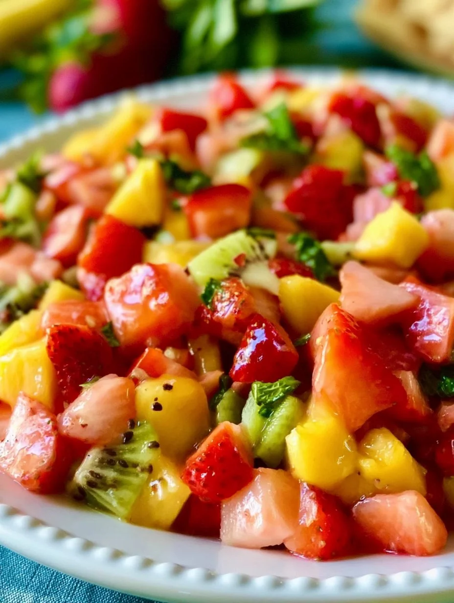 Colorful fruit salsa made with fresh fruits for a vibrant and healthy dish
