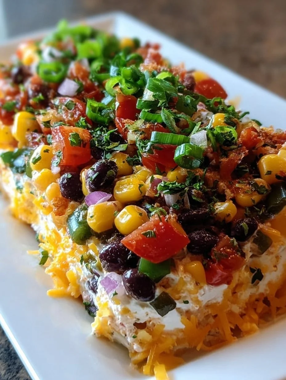Cowboy Caviar Jalapeno Popper Cheese Log appetizer on a serving platter