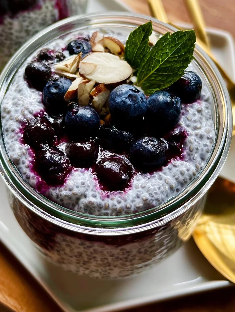 Delicious Earl Grey Chia Pudding served in a bowl with a spoon