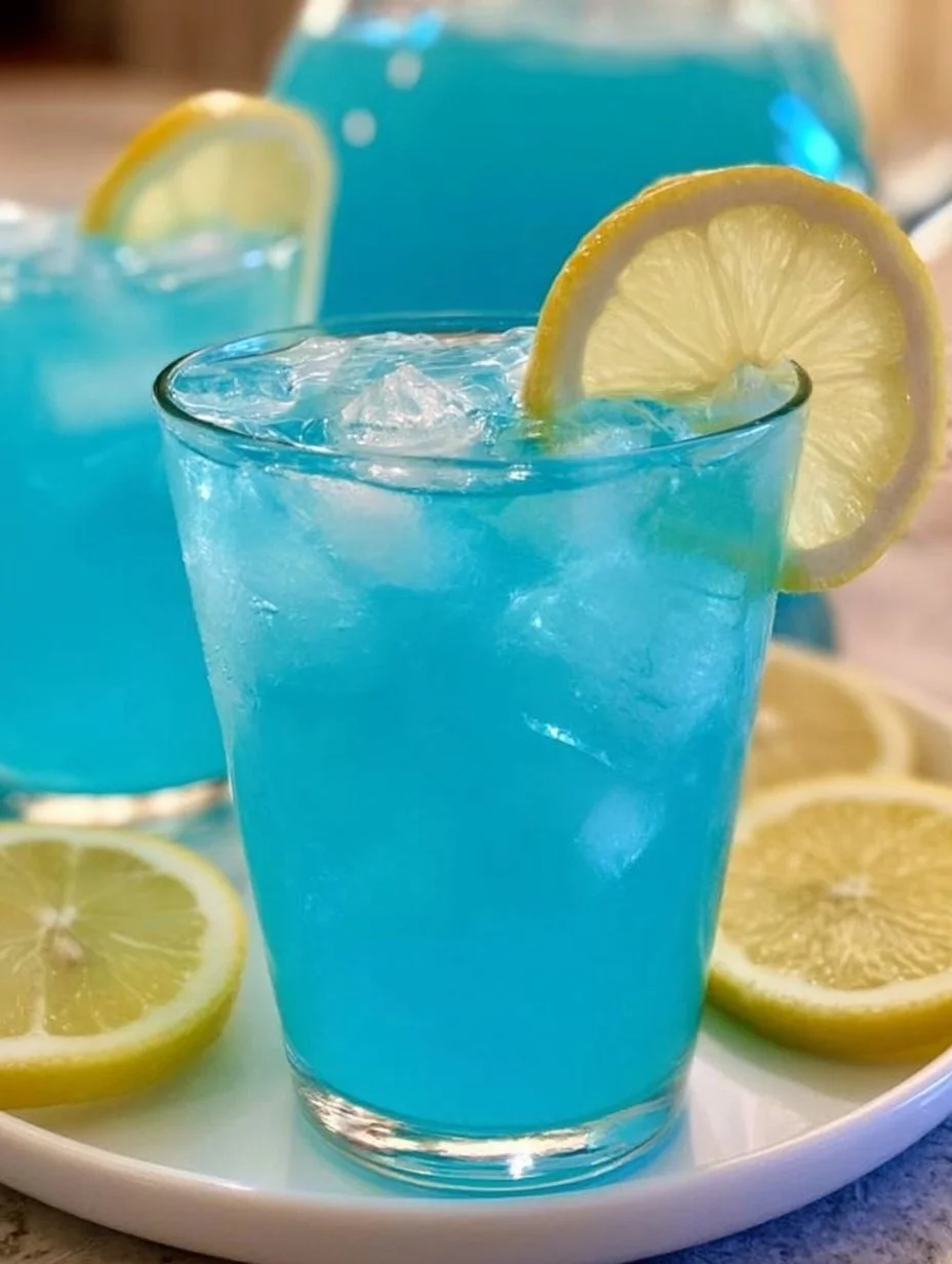 Delicious Electric Lemonade Party Punch in a colorful bowl