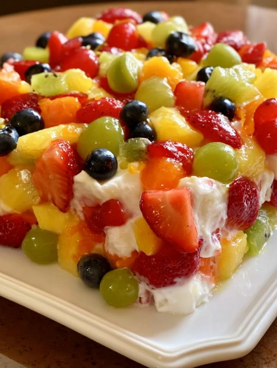 Colorful and refreshing Frozen Fruit Salad served in a bowl