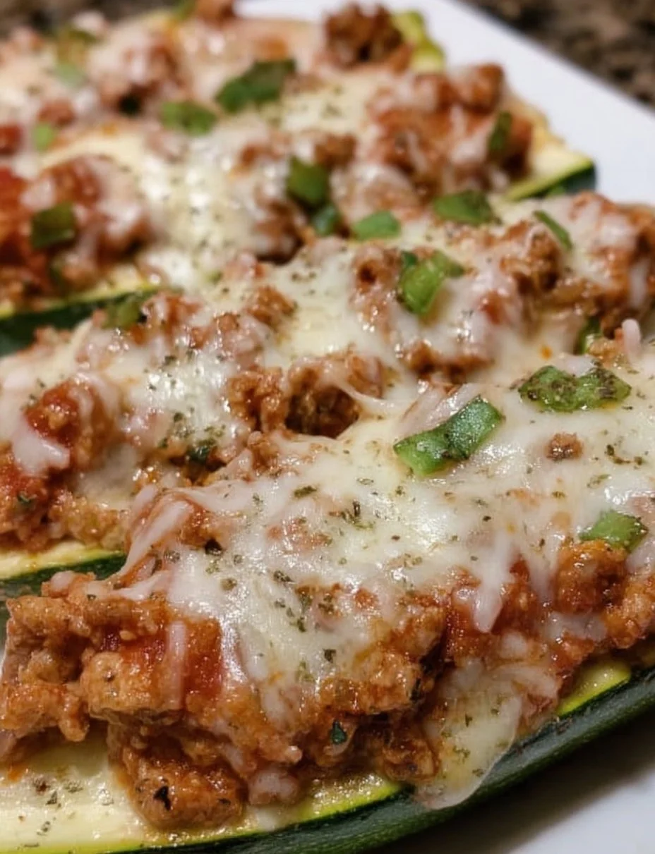 Ground Turkey Zucchini Boats