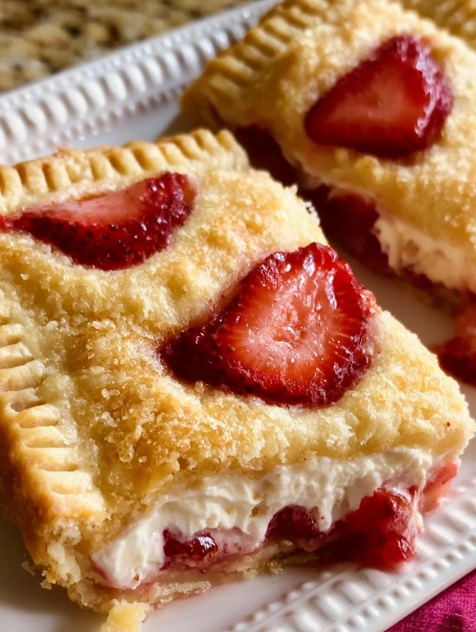 McDonald's Strawberry Cream Pie topped with strawberries and creamy filling