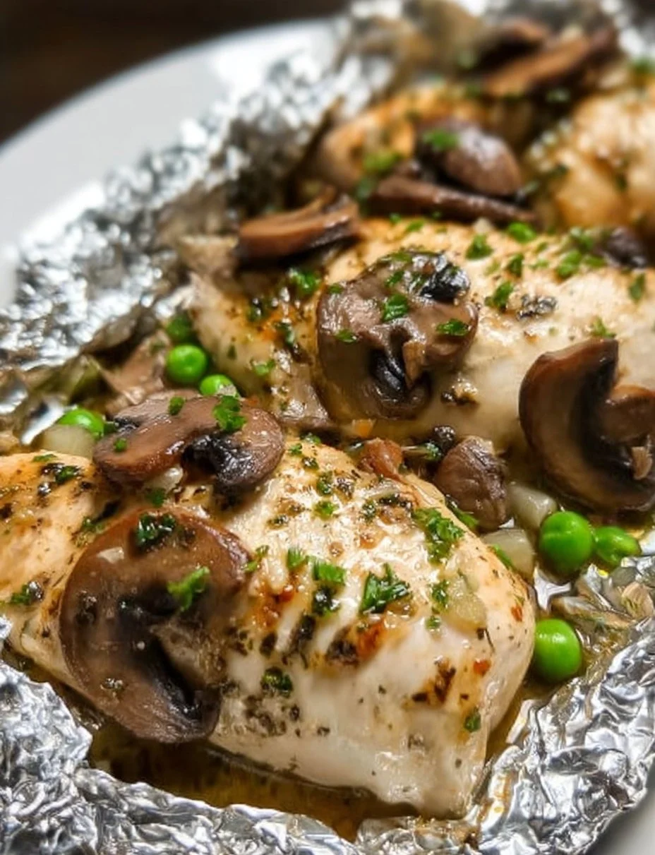 Mushroom Chicken Foil Pack