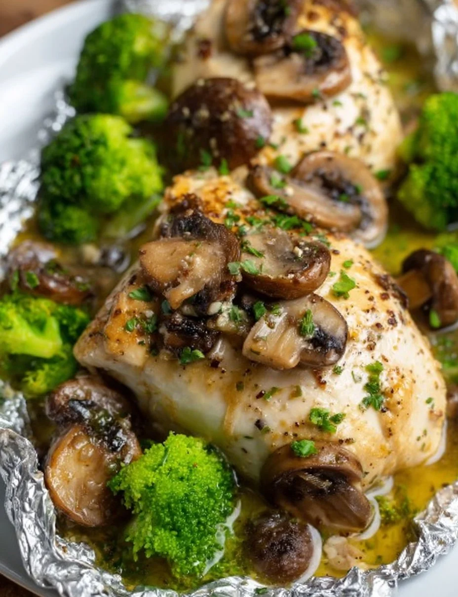 Mushroom Chicken Foil Packets