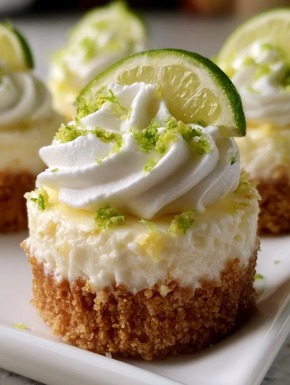 No Bake Mini Key Lime Cheesecakes