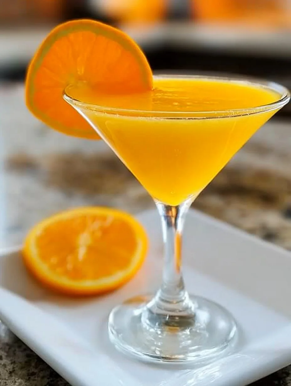 Refreshing Orange Martini cocktail served in a stylish glass with citrus garnish