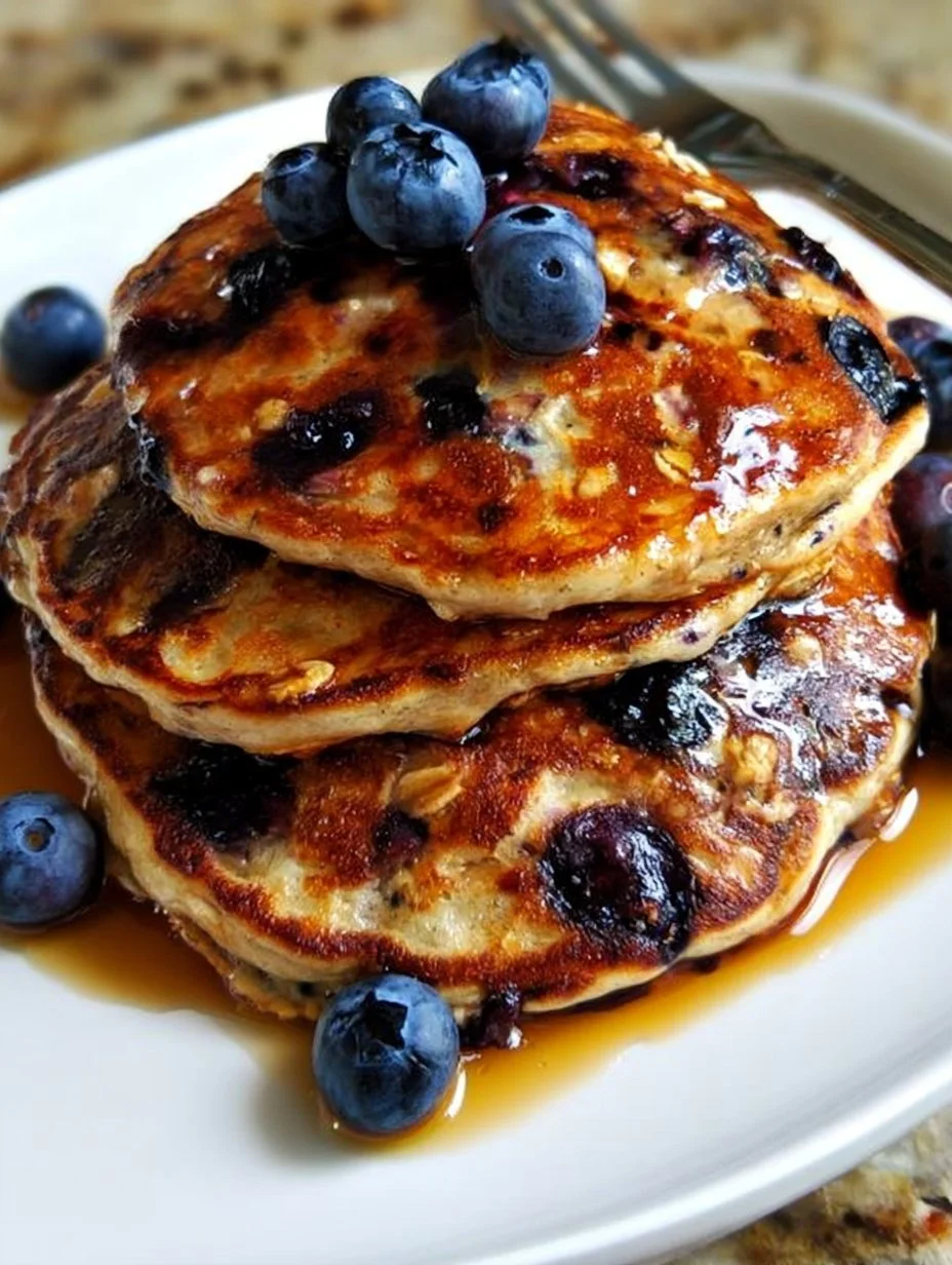 Blueberry Oatmeal Pancakes