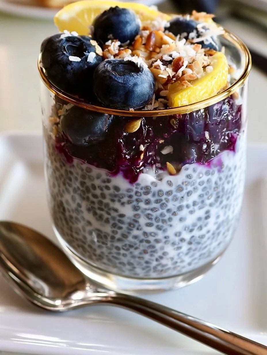 Delicious coconut chia pudding topped with fresh fruit