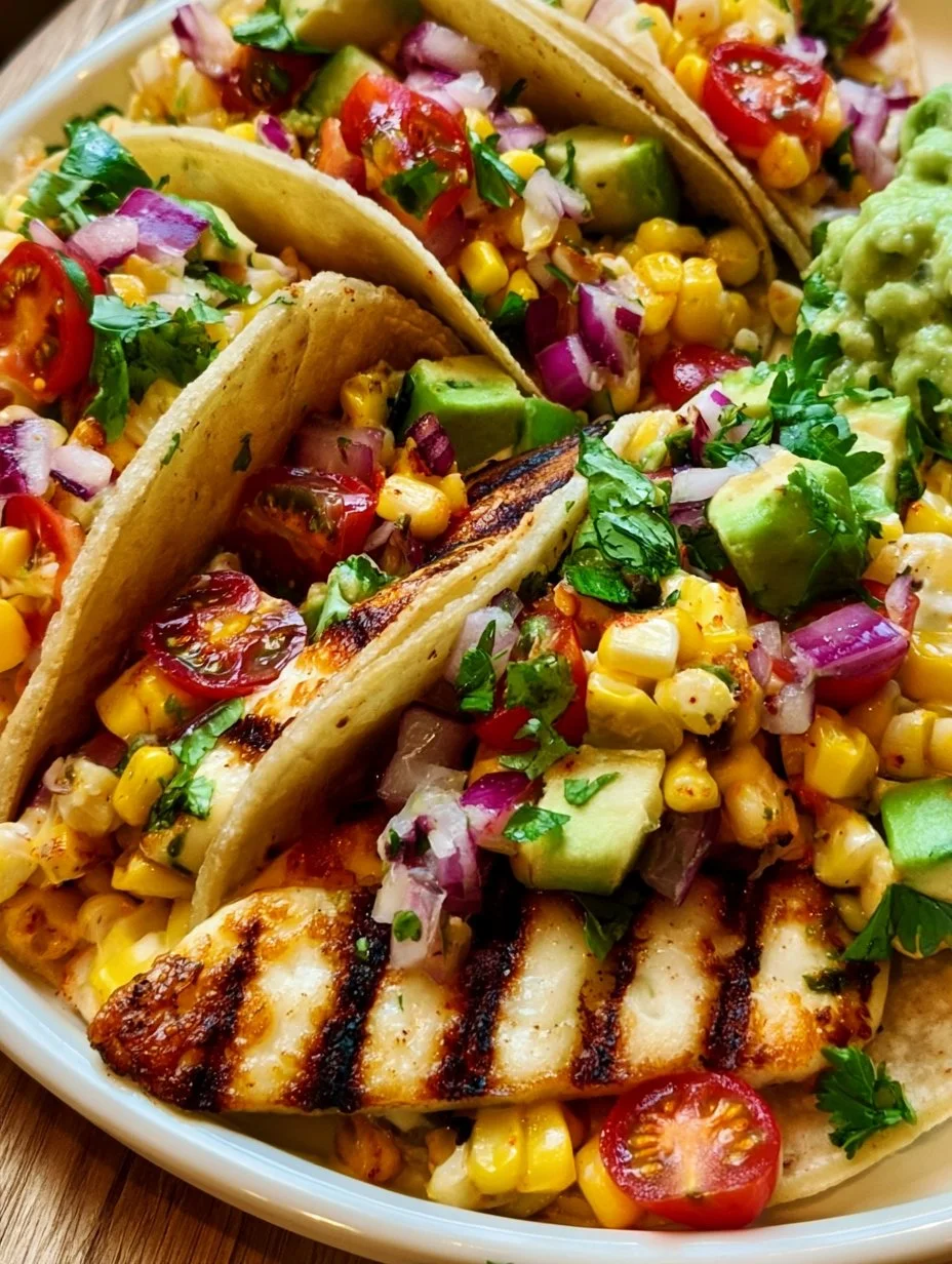 Grilled Halloumi Tacos with Zesty Corn Salad