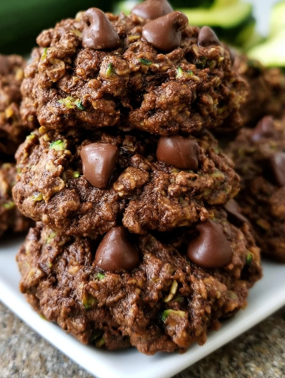 Soft zucchini cookies on a plate, freshly baked and ready to enjoy.