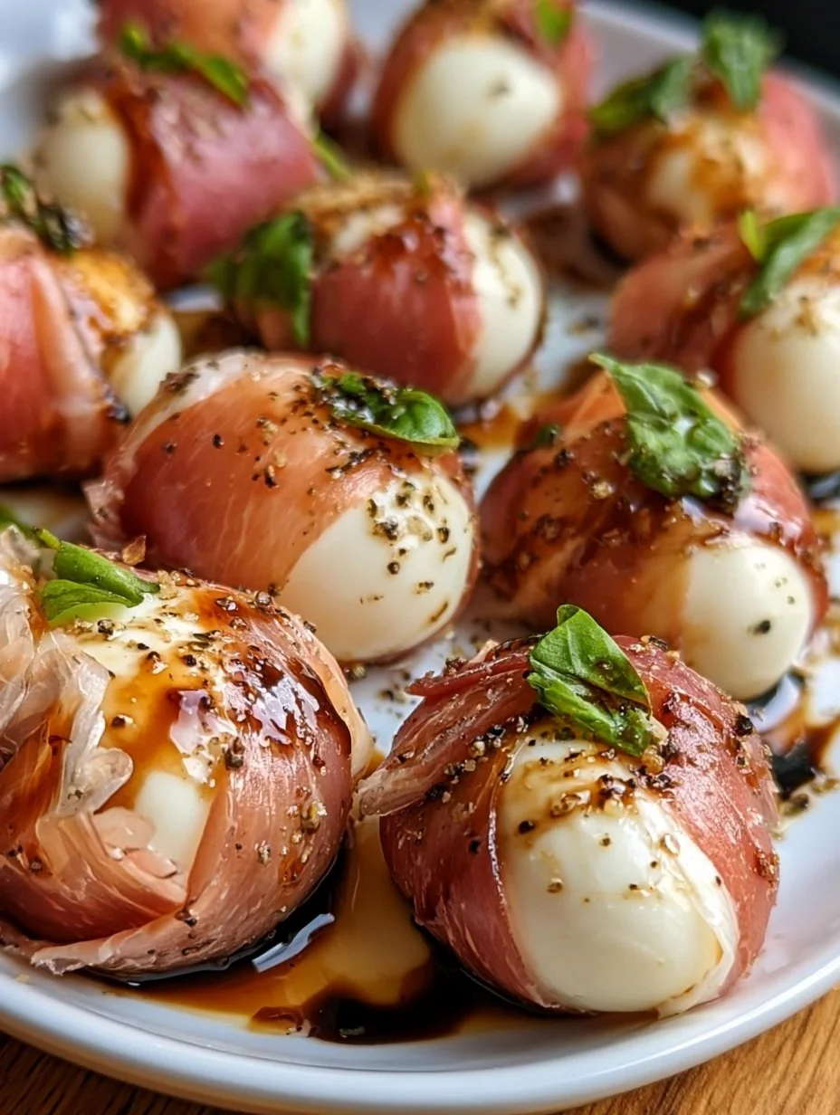Prosciutto Wrapped Mozzarella Bites