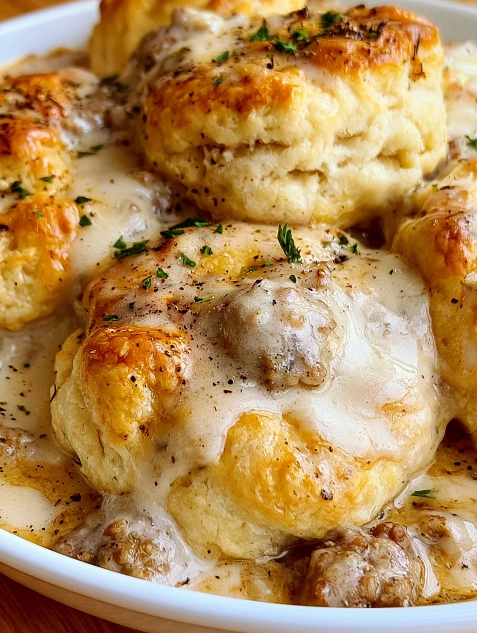 Sausage Gravy Butter Swim Biscuits